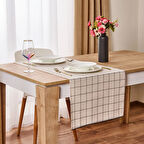 Trallies Runner - Ekru / Siyah - 45x150 cm