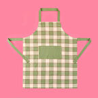Toscana Mutfak Önlüğü - Ekru / Yeşil - 65x80 cm