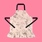 Evora Mutfak Önlüğü - Ekru / Siyah - 65x80 cm