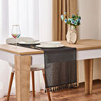 Soft Santa Runner - Siyah - 35x145 cm