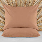 Soft Basic 2'li Yastık Kılıfı - Karamel - 50x70 cm