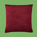 Soft Shiney Kırlent - Bordo - 40x40 cm