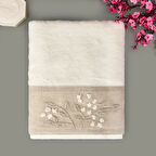 Elanor Yüz Havlusu - Ekru - 50x90 cm