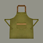 Gabardin Mutfak Önlüğü - Yeşil - 65x80 cm