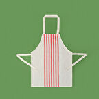 Soft Zoe Mutfak Önlüğü - Ekru / Kırmızı - 54x78 cm