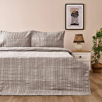 Soft Elit Çift Kişilik Yatak Örtüsü Seti - Gri - 200x230 cm