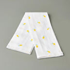 Soft Müslin Limon Desenli Kurulama Bezi - Beyaz - 40x60 cm