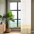 Soft Bej Yoğunluklu Fon Perde - Renkli / Bej - 140x270 cm