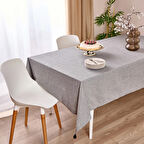 Soft Mato Püsküllü Masa Örtüsü - Siyah - 150x220 cm