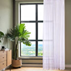 Soft Shaggy Tül Perde - Beyaz - 300x270 cm