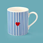 Kitchen Bold Heart Porselen Kupa - Renkli - 290 ml