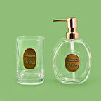 Bath 2'li Banyo Sıvı Sabunluk Seti - Rose / Şeffaf