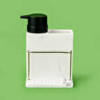 Marmo Sıvı Sabunluk Seti - Gri / Siyah