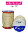 Oyalı 4 Kat Suni İpek İplik İğne Oyası Boncuk İpi Tığ Oyası No:503