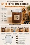 65 Litre Kilitli Kapaklı Çok Amaçlı Saklama Kutusu – Mama, Bakliyat ve Deterjan Depolama Kabı