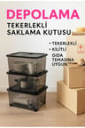 90 LT Saklama Kutusu Kilitli Tekerlekli 3 Adet Depolama- Antrasit