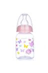 Silikon Emzikli Yavaş Akış Desenli Pp Biberon 125 Ml Pembe Çiçekli