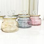 3 Renk Altın Yaldızlı Mini Kavanoz Baharatlık