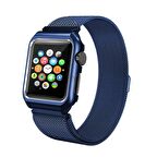 Apple Watch Seri 1/2/3/4/5 38mm Kordon Çelik Kayış Metal Hasır Milano Paslanmaz Bileklik