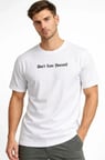 USLUCAN ALIŞVERİŞ Erkek Wafıl Kumaş Tişört Regular Kalıp Bisiklet Yaka Baskılı Günlük Basic T-Shirt - Beyaz