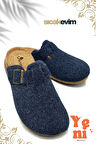 Erkek Ev Terliği  – Poli Taban Hafif Tabanlı Sıcak Tutan Halı Terliği Lacivert