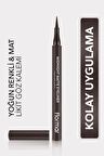 Flormar Mat Likit Kalem Eyeliner (KAHVE) - Midnight Matte Eyeliner - 002 Brown - 8690604641659