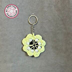 Uretti - Tuğba 9352 4076 El Yapımı Örgü Boncuk Detaylı Çiçek Anahtarlık