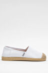 Kadın Keten Babet Ayakkabı BEYAZ