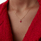 Kırmızı Kalp Kolye