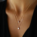 İkili Yıldızlı Kolye