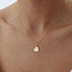 Sıralı Toplu Düz Kalp Kolye