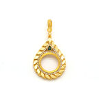 Çeyrek Altın Çerçeveli Kolye Ucu Altın Kaplama TGR-654