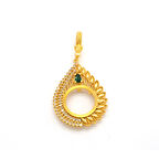 Çeyrek Altın Çerçeveli Kolye Ucu Altın Kaplama-TGR-687