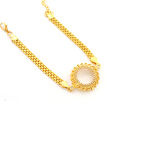 Çeyrek Altın Çerçeve Bileklik Çelik Altın Kaplama Güneş Model BLK-1084