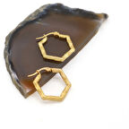 Çelik Küpe Altın Kaplama Kadın UNK-807