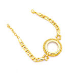 Altın Kaplama Figaro yarım Çerçeve Bileklik BLK-1126