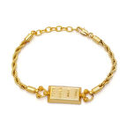 İmitasyon Altın Kaplama Burgu Desenli Külçe Bileklik BLK-1155