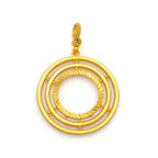 Altın Kaplama İmitasyon Ajda Model Yarım Çerçeve  İçi Boş Kolye Ucu TGR-730