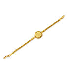 Altın Kaplama Çeyrekli Dorika Çerçeve Burgu Zincirli Bileklik BLK-1173