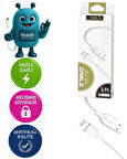 MobiLX MU-01 USB to Lightning Şarj ve Data Kablosu (1m) – iPhone Uyumlu, 3.1A Hızlı Şarj