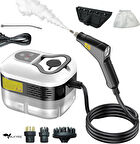 Valkyrie El Tipi Buharlı Temizleyici 2500W Basınçlı Yüksek Isı, Çoklu Başlık Aparatlı Derinlemesine Hijyenik Temizlik