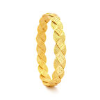 Altın Kaplama Lazerli Örgü Model 1.2 cm İmitasyon Bilezik BLZ-3097
