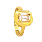 Altın Kaplama Zirkon Taşlı Baget Yüzük YZK-454