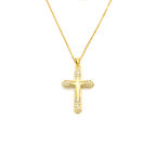 Çelik Kolye Kadın Altın Kaplama Haç Model KLY-626