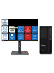Lenovo Thinkstation P2 Intel® Vpro I7 14700 24GB Ddr5 4tb SSD + 4tb SSD 8GB/T1000 23.8" 2k Monitör Windows 11 Pro Raid Destekli Masaüstü Iş Istasyonu 30FR001HTRMWP12 + Zettausbbellek