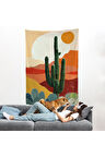 Çöldeki Soyut Kaktüs Duvar Örtüsü-7583
