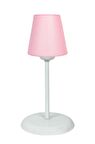 Şenay Aydınlatma Modern Metal Ayak Konik Kumaş Küçük Abajur-Pembe
