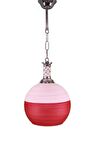 Şenay Aydınlatma Tekli Opal Cam Avize Sarkıt-Pembe Kırmızı