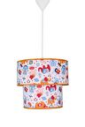 Şenay Aydınlatma Çocuk Odası Silindir Kumaş Sarkıt Avize-Turuncu Fil