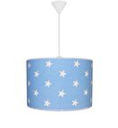 Şenay Aydınlatma Silindir Kumaş Sarkıt Avize-Mavi Beyaz Yıldız